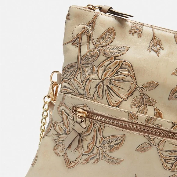 Italian Ivory Leather Crossbody/Clutch Handbag by Cuoieria Fiorentina - Picture 4 of 5